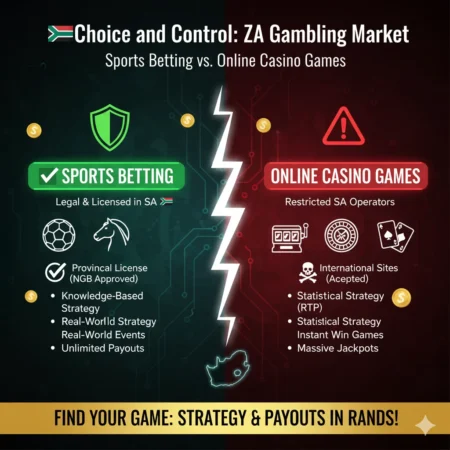 🏟️Difference Between Sports Betting and Online Casino Games in ZA